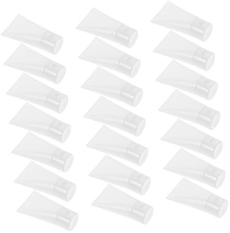 Anneome 50 piezas Unidades Botes Plásticos Blancos Rellenables para Cosméticos Cremas Lociones Limpiadores Faciales Viaje Organizador Compacto Resistente Fugas