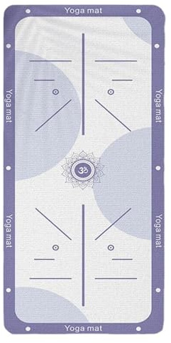 Yoga-Fitnessmatte, rutschfest, gepolstert, für Schlafzimmer, Nachttisch, Aerobic, Schalldämmung und Stoßdämpfung, leise Matte für Zuhause (Lila, 183 x 60 x 0,7 cm)
