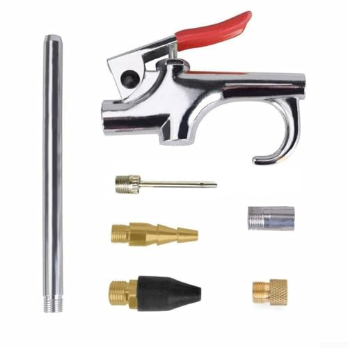 Air Hose for Having Accessory Air Compressor 7 Piece Inflation Nozzle Set Safety Rubber Blow Needle Extension and Adapter Tips