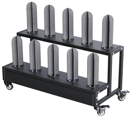Expositor de Vinilo para Coche con Capacidad para 10 o 15 Rollos. Organizador Comercial Compacto para Planos, Papel Tapiz, Cuero, Tela, película para Ventanas y PVC. Ahorra Espacio.