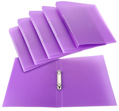 JMIATRY 6 Stück Ringordner A4 Schmal, Lila Ringhefter A4, Ordner A4 Schmal, Ringmappe A4 für Schule, Büro, Zuhause