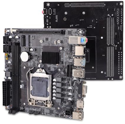 Plyisty Carte mère H110 LGA 1151, Prise en Charge des processeurs 6e, 7e et 8e générations, CPU 14 nm, 2 emplacements DDR4 M.2 NVMe, Serial ATA3.0 6 GB/s PCI E X16 Mini-ITX