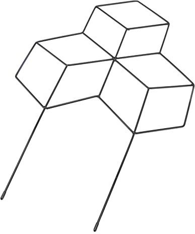 BONKZEBU Support élégant en Treillis pour Plantes Grimpantes, Fil de Support Durable pour Roses de Vigne, Fer Noir 24.4x15 Pouces
