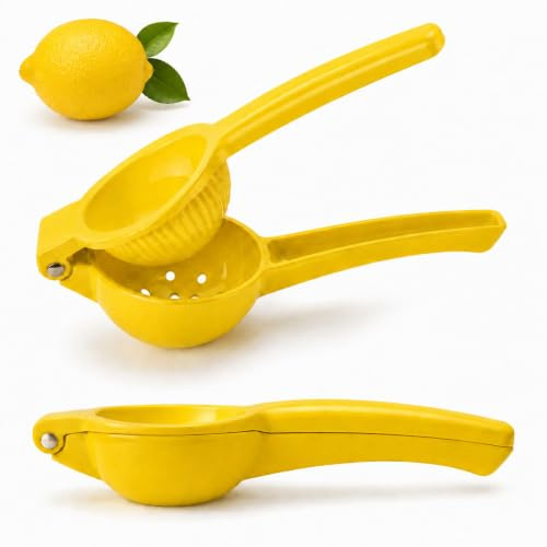Pyralidsg Exprimidor de Limón, Exprimidor Manual de Aleación de Aluminio, Resistente y Duradero, Exprimidores Limon Premium, Exprimidores de Mano para Cítricos, Naranja, Lima, Bebida