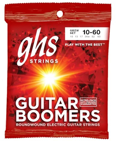 GHS Guitar Boomers - GBZW Electric Guitar String Set, Heavy Weight, .010-.060