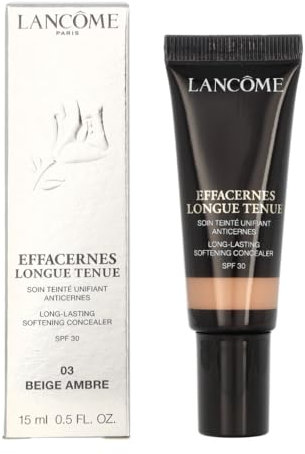 Lancôme Effacernes Longue Tenue Concealer 03 Beige Caramel, langanhaltender flüssiger Concealer für alle Hauttypen, mittlere bis hohe Deckkraft, korrigierende Abdeckcreme in Beige Caramel, 15ml