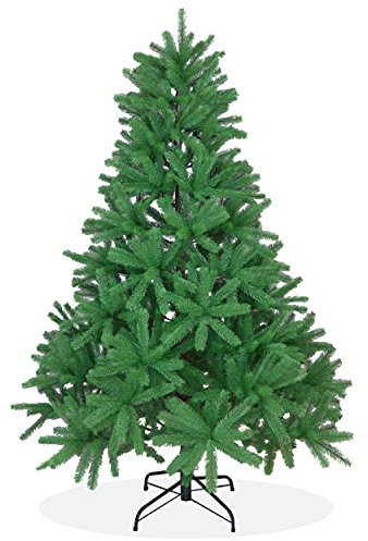DekoLand Künstlicher Weihnachtsbaum 210cm in Premium Spritzguss Qualität, grüne Douglastanne, Tannenbaum mit PE Kunststoff Nadeln, Douglasie