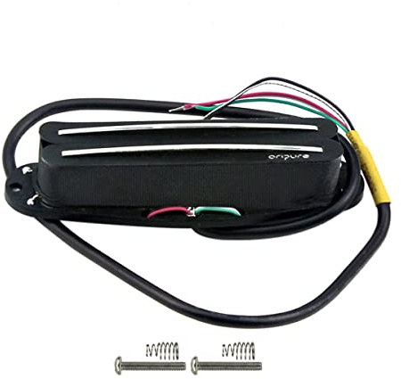 OriPure Hot-Rail-Tonabnehmer Alnico5 Humbucker in Single-Coil-Größe 15-16K Passend für ST SQ TL Elektrische Gitarre Schwarz