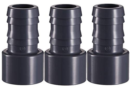 3 x well2wellness® PVC Druckschlauchtülle mit Klebeanschluss 50 x 38 mm (107032) | Klebeanschluss, Material PVC-U, Für Pool- und Teichbau, Schwimmbadpumpe oder Wärmepumpe, Arbeitsdruck max. 16 bar bei 20°C