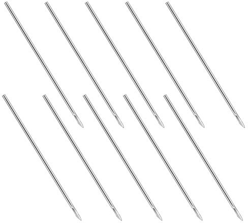 EXCEART 10PCS 16G Piercing Nadeln für Ohr, Nase, Nabel, Lip - Einweg Edelstahl Sterile Nadeln für Erwachsene