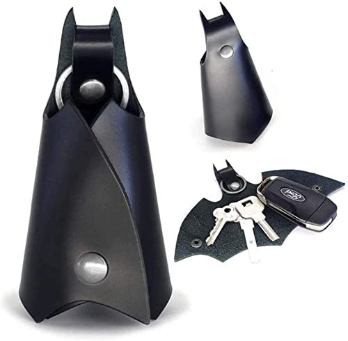 Drsn Portachiavi, 2PCS Portachiavi con Pistrello in Ecopelle, Portachiavi con Motivo Pipistrello per Varie Chiavi di Auto o Moto