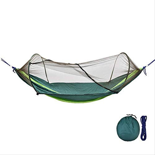 Hamacas Columpio Silla Hamaca Jardín al Aire Libre Columpio con mosquitera Coctelera antimosquitos 260X140Cm Carga 300Kg Fuerte y Resistente