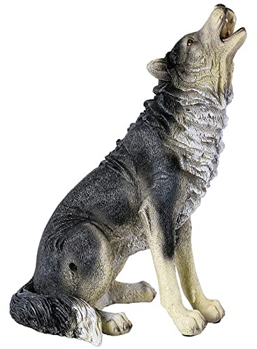Figurines de Jardin, Loup Noir parlera, Ornement d'extérieur en résine, décoration pour Patio, pelouse, Cour, Maison, entrée, Couloir, Cadeau Fantaisie