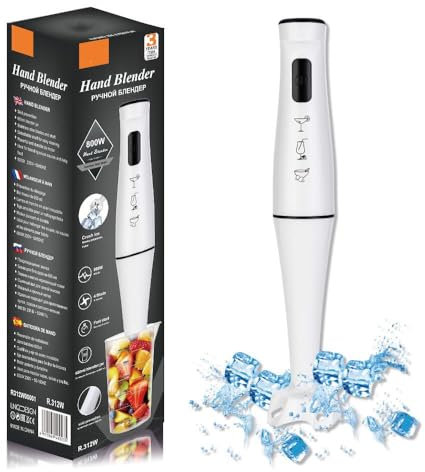 Immersion Hand Blender, Powerful 800W Handheld Stick Blender With 304 Stainless Steel Blades, Chopper, Beaker, Whisk For Smoothie, Sauces Red,Puree, Soup