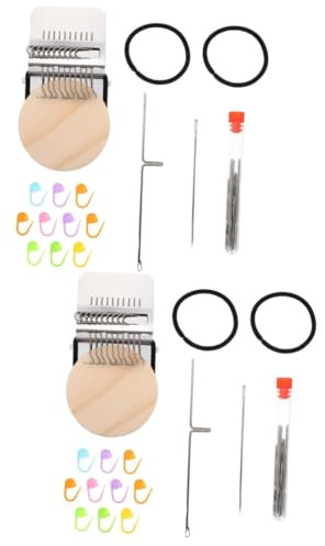 SHINEOFI 2 Sätze kleine Strickmaschine ??? de Materialprämie Nähmaschine für Kinder kinderwebrahmem handystativ Kleidung DIY Webstuhl Ausbessern von Jeanskleidern Weben