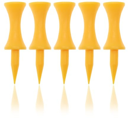 ECADDIE Tee da golf gialli, 45 mm / 1,75 (100 pezzi) 45 mm giallo Castle Tee, resistenti e dai colori vivaci, adatti per driver tee e pratica nel campo di guida