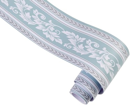 KMDZDZGS Self-Adhesive Wallpaper baseboards, PVC Wallpaper Borders, Waterproof Waistline Decorative Sticker, Baseboard Decorative Wallpaper for Kitchen Living Room Bathroom,12CM X 10M (J)
