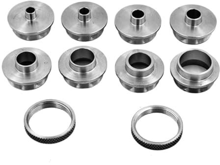 JDQTPOET Router Table Insert Plate, Rings And Router Template Bushing Guides, Aluminum Router Table Saw Insert Plate Kit (Bushing Guides 2)