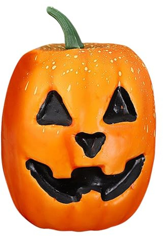 Vriusi Modelo de calabaza simulada, cara grande, decoración de otoño artificial, decoración de ramo de flores de calabaza, calabaza para fiesta de Halloween y decoración del hogar