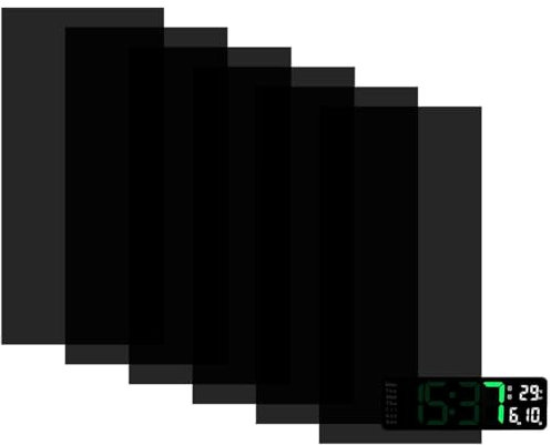 MOLZINY 6 Pcs Adesivi oscuranti Pellicola autoadesiva per dimmer luce adesivi di oscuramento della luce a LED adesivi possono bloccare fogli oscuranti 50-80% adatti per sveglie,condizionatori d'aria