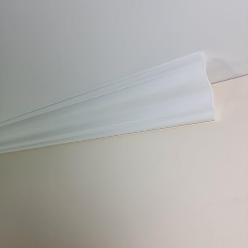 Premium HL90 Ceiling Coving Size 70x70mm | Easy Install Crown Moulding 18 M | Paint-Ready Polystyrene Cornice | Waterproof Kitchen Bedroom Living Room | 9 Lengths