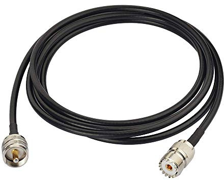 BINGFU UHF PL259 Stecker auf SO239 Buchse RG58 Antennen Verlängerungs Koaxialkabel 3 m für Fahrzeug-LKW CB-Radio Amateurfunk Funkgerät Walkie Talkie VHF Radio