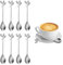 COYUN 8 Stück Teelöffel, Edelstahl Kaffeelöffel, Kleine Löffel, Dessertlöffel,Modernes Löffel Set für Haushalt,Küche,Restaurant, Spülmaschinenfest,Silber