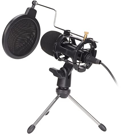 AKLOSIPY Kit di Microfono a Condensatore Professionale per Registrazione in Studio, Podcasting e Streaming con Motivo Cardioide e Monte d'urto