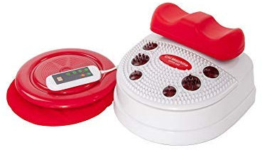 Vitalstar Appareil de massage infrarouge avec 10 niveaux | Massage des zones réflexes des pieds infrarouges & plateau tournant Twister | Machine Chi relaxante avec minuterie et télécommande