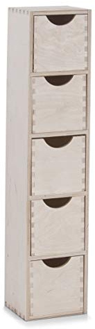 Zeller 13190 Schubladenelement, 5-er, Birke 13 x 12 x 58 cm