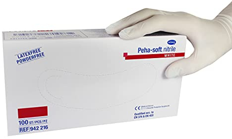 Hartmann Handschuh Nitril Peha-Soft 100 U Größe M, Weiß