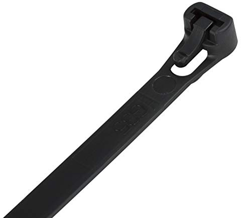 KafTon Releasable/Reusable Cable Ties 7.6mm x 200mm Black (Pack of 25)
