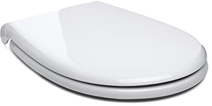 TATAY Abattant WC Universel Compatible Modèle Victoria | Descente Amortie | Retrait Facile pour Nettoyage Profond | Antibactérien | Fabriqué en Espagne | Forme Ovale - Modèle Flat - Blanc