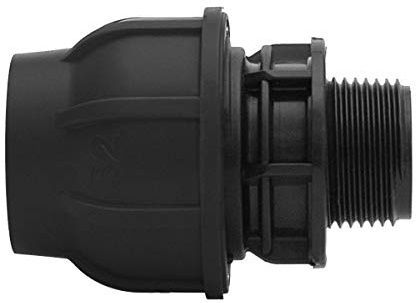 Gebo Plast Übergang mit Aussengewinde PE Klemmfitting Abzweig Klemmverbinder AG (63 mm x 2)