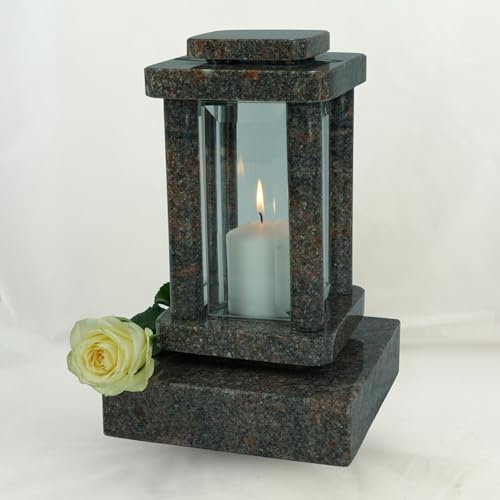 designgrab modern gravyr med sockel av granit Himalaya, gravyrset
