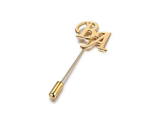 Albertband Personalisierte Name Brosche Pins für Frauen Gravierte Monogramm Buchstaben Alphabet Initial Anstecknadel Broschen Rede Meetings Party Brosche in Gold/Roségold/Silber (#style 5)