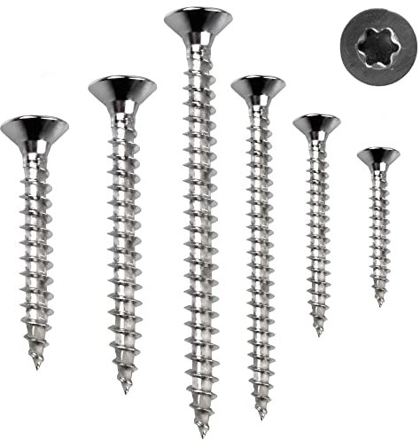 Stahlia Holzschrauben Torx Schrauben 4,5x70mm Spanplattenschrauben Vollgewinde (200 Stück) Edelstahlschrauben Schrauben Set Universalschrauben Senkkopfschrauben TX25