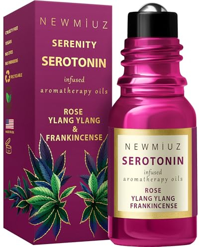 Chill Out Calming Roll On Essential Oil Blend Stress Relief Rose Ylang Ylang & Frankincense Relaxation Calm Aromatherapy Gift for Women Perfect Stocking Stuffers