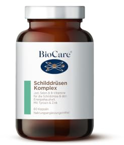 BioCare Thyroid Complex, 60 Kapseln | Jod, Selen, Vitamine B2 & B3 für Schilddrüsenunterstützung und Energie, Mit Zink & Tyrosin