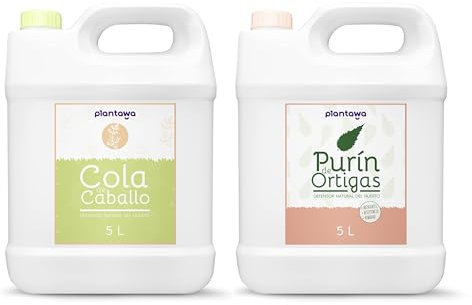 PLANTAWA Pack Purín de Ortiga 5L y Extracto de Cola de Caballo 5L | Multiusos | Versátil | Productos de Origen Natural para el Cuidado y Fortalecimiento de Superficies | Uso Interior y Exterior
