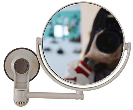 Seprendi Bath Mirror Cosmetic Mirror 1X/3X Magnification Suction Cup Adjustable Makeup Mirror Double-Sided Bathroom Mirror