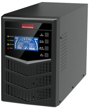MARUSON 1000VA Online UPS Battery Backup, Double-Conversion Uninterruptible Power Supply, TAC-TW1KB