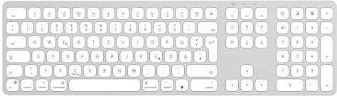 SODI Kabellose Bluetooth Tastatur für Mac, QWERTZ Deutsches Layout, Wiederaufladbare Aluminium Tastatur, Schlanke Tastatur für iPad, iPhone 16/15/14, iMac, MacBook Pro/Air, iOS, in Voller Größe