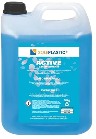 SOLEPLASTIC Detersivo Pavimenti Igienizzante Active 5 Litri Detergente Pavimenti E Altre Superfici Lavabili Dure E Delicate (2)