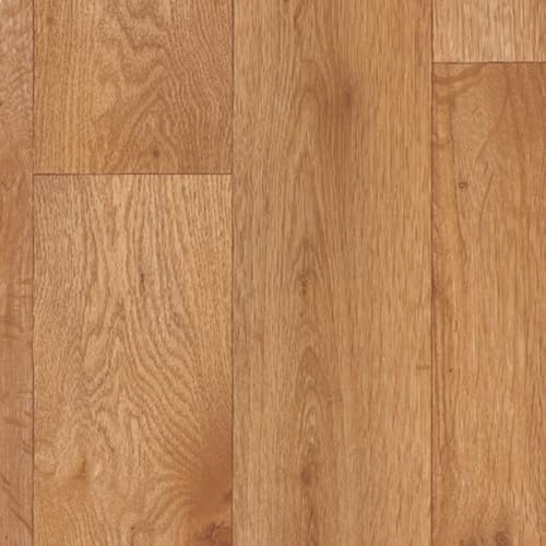 VINYL FLOORING UK Brown Wood Effect Slip Resistant Vinyl Flooring Roll For LivingRoom, Hallways, 2.3mm Thick Cushion Backed Vinyl Sheet, Waterproof Lino Flooring (1300C, 4m(L) X 3m(W) (13'1 X 9'9))