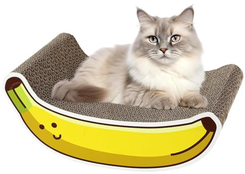 Grattoir pour chats - Arbre à chat en forme de légumes pour chats, banane, oignon, carotte, griffoir ondulé pour chats