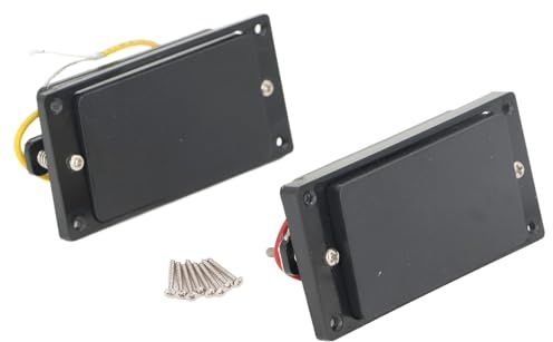 Walfront Pickup Humbucker per Chitarra Elettrica Chiuso 2 Pezzi Pickup a Doppia Bobina di Ricambio Adatto per Chitarra LesPaul con Suono di Chitarra Ricco e Caldo (BLACK)