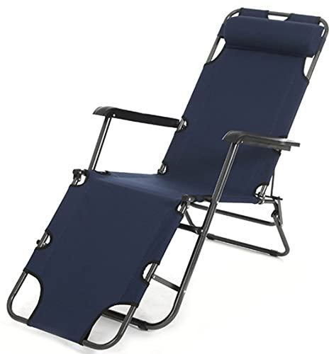 Verstellbarer Chaiselongue-Sessel mit Schwerelosigkeit, Netzgewebe, glatter und kühler Stoff, Blau, 160 x 61 x 25 cm