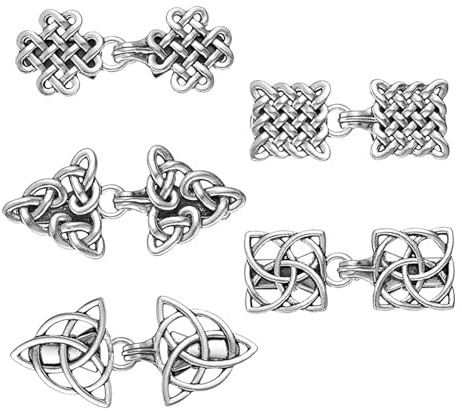 NIIIYTYB 5Pcs Cape Clasp Cloak Clasps and Closures Sweater Clips Vintage Shawl Clip Fashion Coat Fasteners Sew On Cardigan Clasps Silver Brooches Shawl Pins for Clothes (Silver)