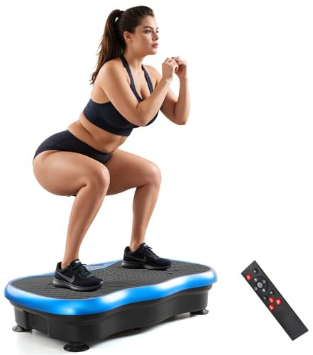 Piastra vibrante per esercizi, piattaforma vibrante per fitness, 10 modalità di allenamento per tutto il corpo, piattaforma vibrante per la perdita di peso, per donne e uomini, per modellare il